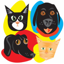 Reigning Cats & Dogs_Frisky Friends photo sculptures
