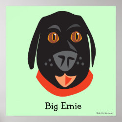 Reigning Cats & Dogs_Furry Faces_Big Ernie print