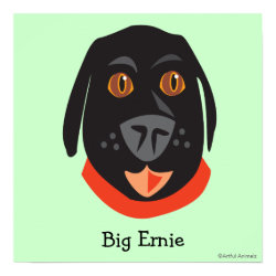 Reigning Cats & Dogs_Furry Faces_Big Ernie print