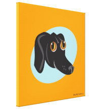 Reigning Cats & Dogs_Furry Faces_Little Mo Canvas Prints