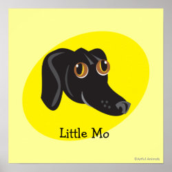 Reigning Cats & Dogs_Furry Faces_Little Mo print
