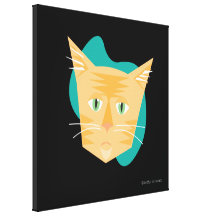 Reigning Cats & Dogs_Furry Faces_Peaches Gallery Wrap Canvas