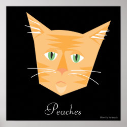 Reigning Cats & Dogs_Furry Faces_Peaches print