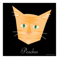 Reigning Cats & Dogs_Furry Faces_Peaches print