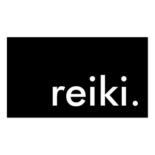 reiki. (color customizable) business card (front side)