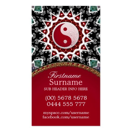 Reiki Energy Yin Yang Balance Business Card : Zazzle
