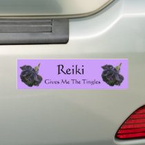 Reiki Gives Me The Tingles Rose Bumper Sticker bumper stickers