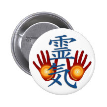 Reiki Hands Pinback Button