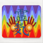 Reiki Hands | sinus chakren colors Mousepad