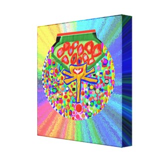Reiki Master Created Heart Energy Pattern wrappedcanvas