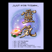 Reiki Prinzipien poster by aura2000 Reiki Prinzipien poster