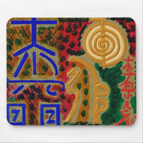 Reiki signs for Luck n Healing mousepad