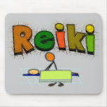 Reiki Stick People Design Gifts Mouse Mats