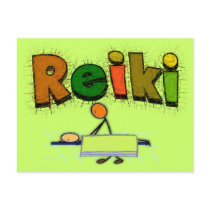Reiki Stick People Design Gifts postcards