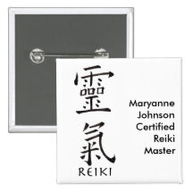 Reiki Symbol in Black Ink Pin