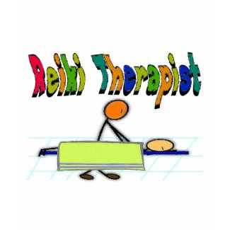 Reiki Therapist--Stick People Design--Watercolor shirt