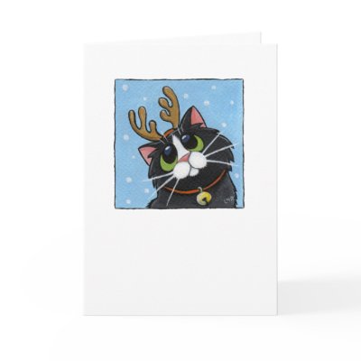 Rein-cat - Christmas Cat Card