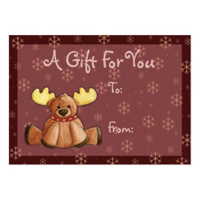 Rein-dear Gift Tag Business Card by 13BlackCatsDesigns