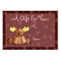 Rein-dear Gift Tag business cards