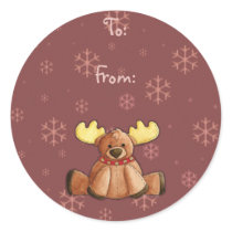 Rein-dear Sticker Gift Tag by 13BlackCatsDesigns Rein-dear Sticker Gift Tag