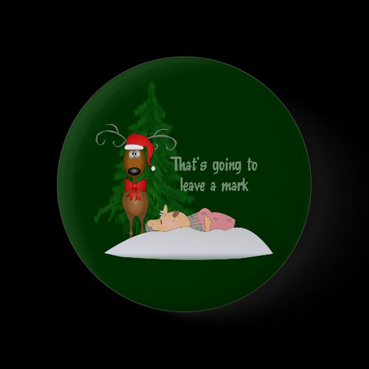 Grandma got run over by a reindeer button