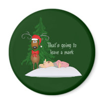 Reindeer and Grandma Magnet