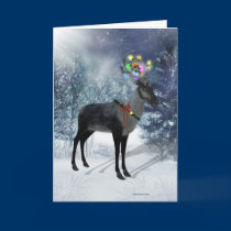 Reindeer and lights Card cards