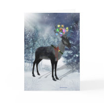 Reindeer and lights Card by tonidreams Reindeer and lights Card