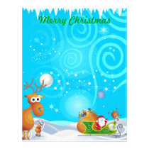 Reindeer and Santa Stationery letterhead