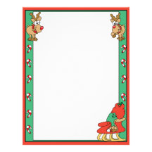 Reindeer and Santa's Sleigh Personalized Letterhead