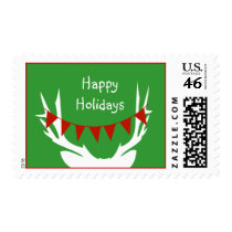 Reindeer Antlers Flag Stamp