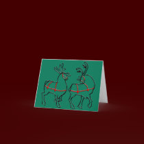 Reindeer Art Cards Custom Christmas Greetings Card cards