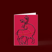 Reindeer Art Cards Custom Christmas Greetings Card cards