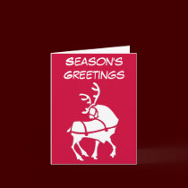 Reindeer Art Cards Custom Christmas Greetings Card cards