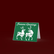 Reindeer Art Cards Custom Christmas Greetings Card cards