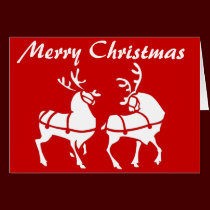 Reindeer Art Cards Custom Christmas Greetings Card cards