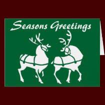 Reindeer Art Cards Custom Christmas Greetings Card cards