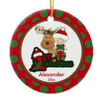 Reindeer Baby's First Christmas Ornament