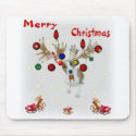 reindeer basenji Christmas mousepad