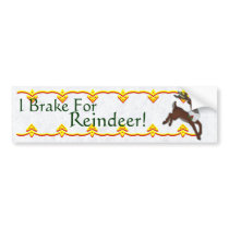 Reindeer Bumper Sticker bumper stickers by Customizables Reindeer Bumper Sticker bumper stickers