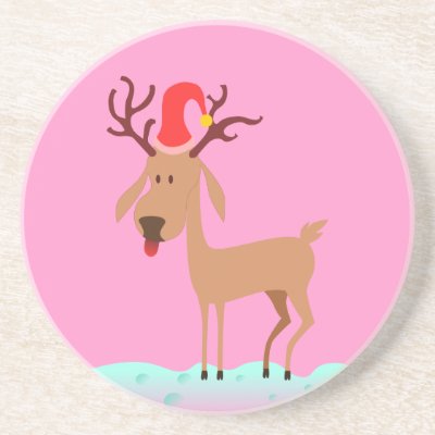 Reindeer - Christmas Coaster / Untersetzer by Lavendel73