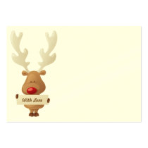 Reindeer Christmas gift tag business cards