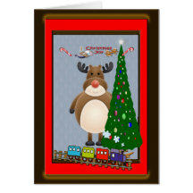 Reindeer Christmas Greeting Card