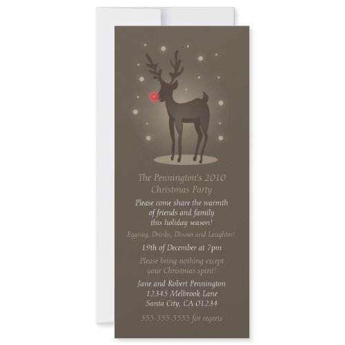 Reindeer Christmas Invitation invitation
