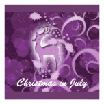 Reindeer Christmas July winter wonderland Personalized Announcements