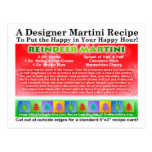 Reindeer Christmas Martini Recipe Postcard