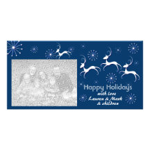 Reindeer Christmas photo card