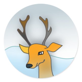 reindeer christmas stickers
