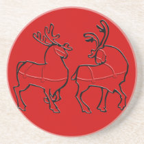 Reindeer Coasters Festive Chrismas Decorations coasters