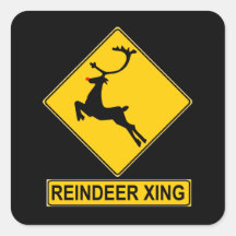Reindeer Crossing Stickers